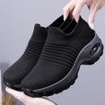thumbnail image 3 of Chaussures de Marche en Maille pour Femmes à Enfiler avec Coussin d'Air, Confortables, à Plateforme pour le Travail, 3 of 6