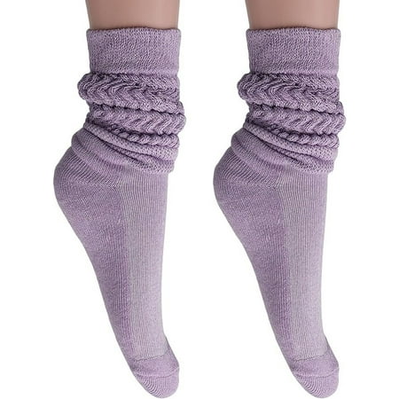

Slouch Scrunch Socks All Cotton Socks Size 9 to 11 Lilac