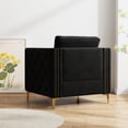 thumbnail image 5 of Dinosisco Vintage Tufted Upholstered Accent Armchair for Living Room, Black Velvet, 5 of 6