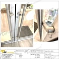 thumbnail image 6 of Stainless Steel 304 Offset Round Style Back to Back Glass Door/Barn Door Push Pull Handle, Satin Brush, 6 of 6