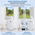 thumbnail image 6 of 14,000 BTU Portable Air Conditioner, 4-in-1 Mobile AC with Dehumidifier, Fan, Sleep Mode, 24H Timer, Remote, Window Kit – For Up to 850 Sq.Ft, 6 of 7