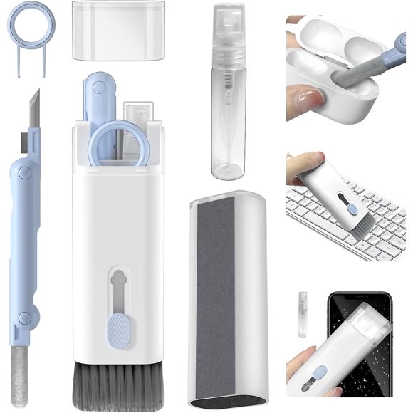 7in1 Airpod Pro Keyboard Earbud MacBook Cleaner Kit with Cleaning Pen Brush, Electronic Cleaning Kits Tools for Laptop iPad Phone iPod Tablet Computer