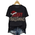 thumbnail image 5 of Dmsael Santa Shirt Christmas Shirts for Women Funny Print Womens Christmas Tshirts Clothes Tops Black,2XL, 5 of 6