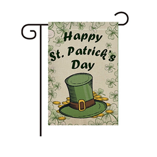 Día de San Patricio Jardín Banner Patio Decoración al aire libre Vertical Arpillera Primavera Verano Vacaciones Decoración Adepaton CPB-US-DYP62-8