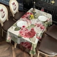 thumbnail image 5 of Pioneer Flower Floral Print Pattern Rectangle Tablecloth 60"x102",Waterproof Polyester Rectangle Table Cloth, Wipeable Spillproof Polyester Tablecloth for Dining, Camping, Indoor and Outdoor, 5 of 6