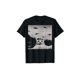 thumbnail image 1 of [100% Cotton] Alien Cat UFO T-Shirt - Classic Fit, Round Neck, Black, Adult Casual Soft, 1 of 7