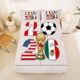 thumbnail image 5 of Erosebridal Football Sport Lover Bed Sheets,American Soccer Ball Games King Sheets For Kids Men 4 Pieces, 5 of 6
