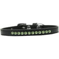 thumbnail image 4 of Dog, Puppy  Pet Fashion Collar, "Lime Green Crystal Rimsets", 4 of 5