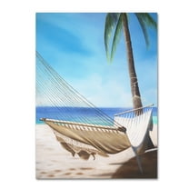 Trademark Fine Art 'Beach Hammock' Canvas Art by Geno Peoples