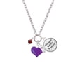 thumbnail image 2 of Delight Jewelry January - Maroon Crystal Bicone - Purple Heart Nurse Strong Zoe Necklace, 2 of 4