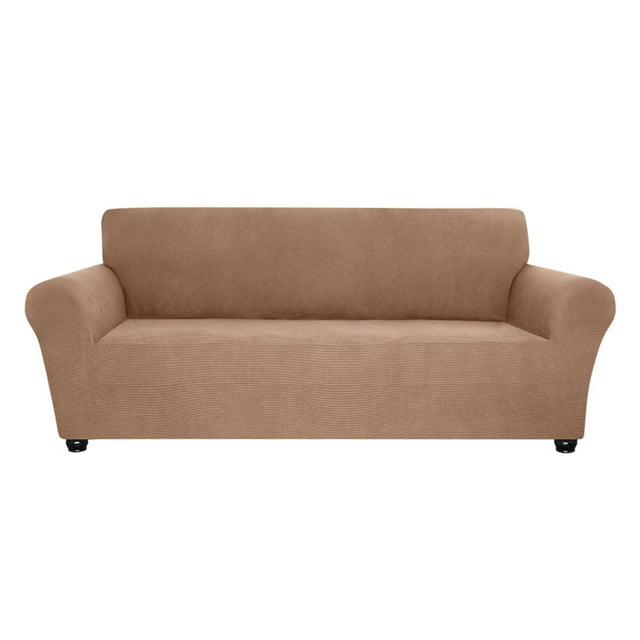 Housse de Canapé Extensible en Spandex - Housse de Canapé Douce 3 Places Lavable pour Salon Enfants Animaux (Camel)