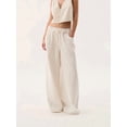 thumbnail image 4 of Women'S Drawstring Wide Leg Jeans Low Waisted Loose Fit Denim Pants White L, 4 of 9