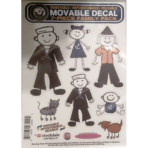 Navy Family Spirit Window Stickers Decal Sheet United States Navy Military