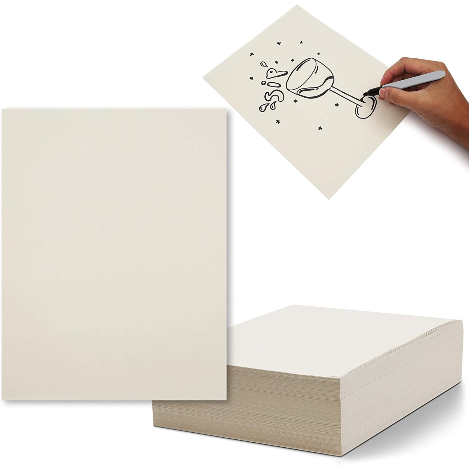 500 Sheets Newsprint Drawing Paper 11"x8.5" for Kids & Adults Drawing