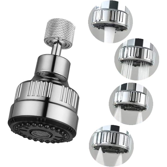 Rociador de grifo de cocina 4 modos, boquilla de grifo de cocina con aireador para fregadero de baño, rociador de grifo mezclador de fregadero, cabezal adaptador de grifo ajustable, Universal