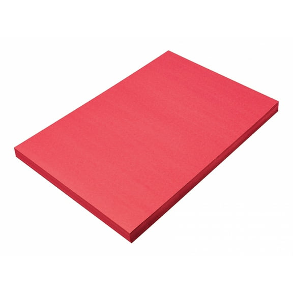 Prang Construction Paper, Medium Weight, Holiday Red, 12" x 18", 100 Sheets