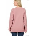 thumbnail image 3 of Zenana Women & Plus Basic Long Sleeve Round Neck Raglan Pullover Sweatshirts Top, 3 of 4