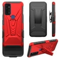 thumbnail image 4 of Designed for Cricket Dream 5G Case / AT&T Radiant Max 5G Case / Cricket Innovate 5G Case with Holster Belt Clip Heavy Duty Shockproof Protective Phone Cover with Kickstand [Red], 4 of 6