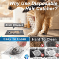 thumbnail image 4 of Disposable Shower Drain Hair Catcher, 4.1 Inch Drain Cover Mesh Stickers Hair Collector for Shower Bathroom 30Pcs, 4 of 8