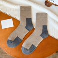 thumbnail image 2 of sususu Tan Socks Womens,Abs Stopper Socks 1 Pair Wool Socks Winter Socks Norwegian Socks With Inner Cloth Unisex, 2 of 3