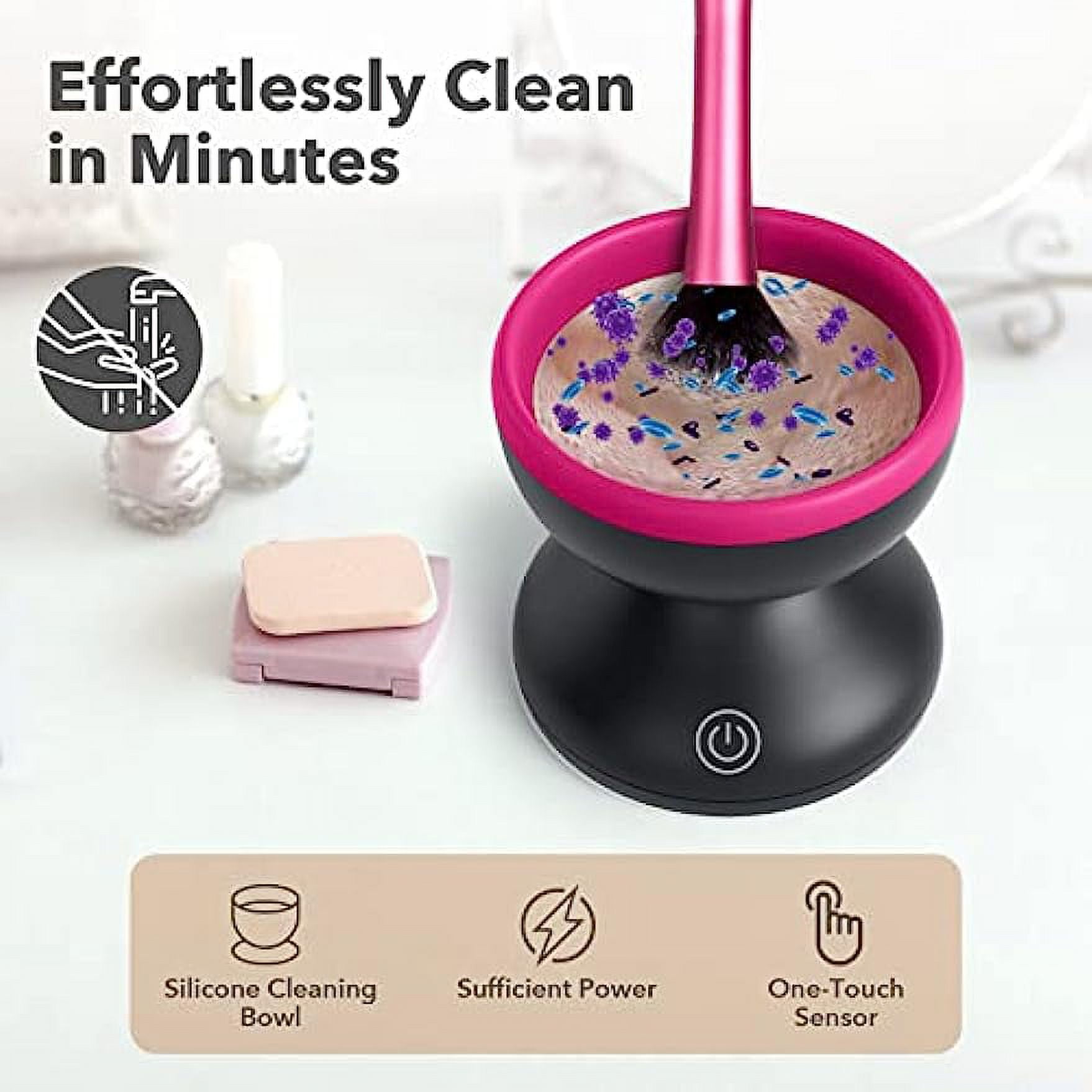 Electric Makeup Brush Cleaner Machine, Portable Automatic USB Cosmetic –  TweezerCo