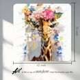 thumbnail image 3 of Funny Giraffe Unique Tin Sign, Garden Wall Decor, Wild Animal Watercolor Giraffe with Wreath Poster for Bedroom, Outdoor Decoration Banner for Yard Lawn 12x12 Inches, 3 of 6