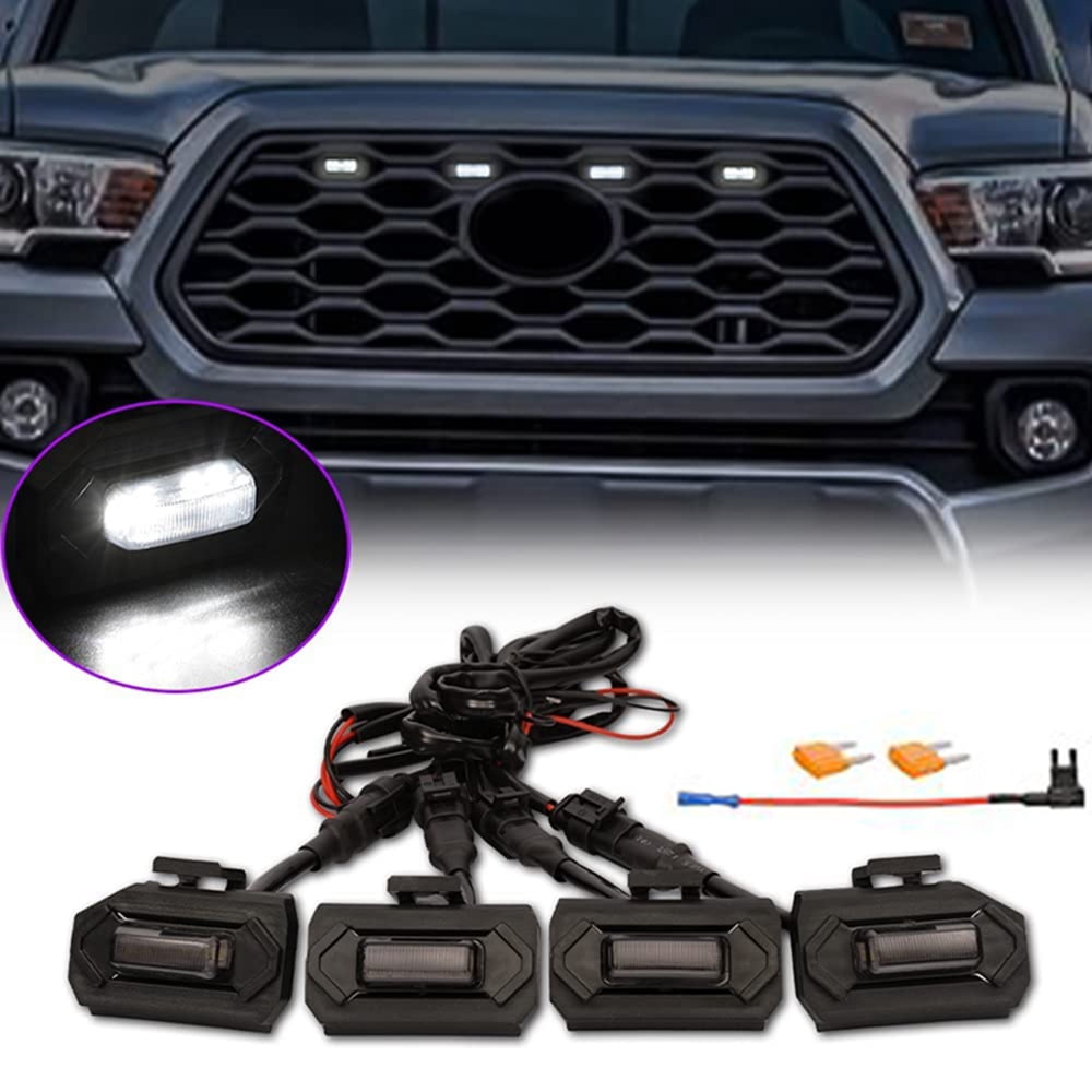 Boigoo Front Grill Lights For Tacoma TRD Pro Grille Light Amber LED 