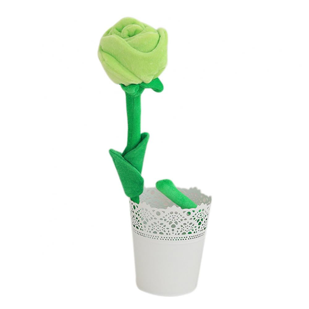 Overfox Daisy Plush Flowers Smiling Happy Face, Simulation Plush Flowers, Bendable Stems Happy
