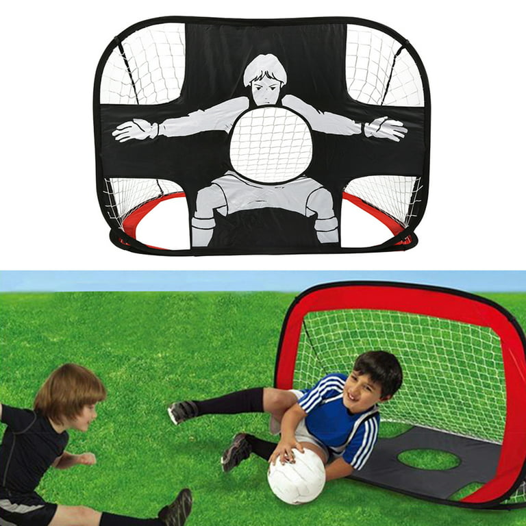 Willstar Pop Up Kids Football Goal Net Foldable Football Goal, Outdoor  Portable Strong Sport Training Nets for Backyard Soccer Nets Sports 