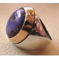 thumbnail image 2 of Purple Copper Turquoise Mens Ring, Natural Copper Turquoise, Silver Jewelry, 925 Silver Ring, Birthday Gift, Heavy Mens Ring, Arabic Design, Ottoman Style Ring, Christmas, Turkey Mens Signet Ring, 2 of 6