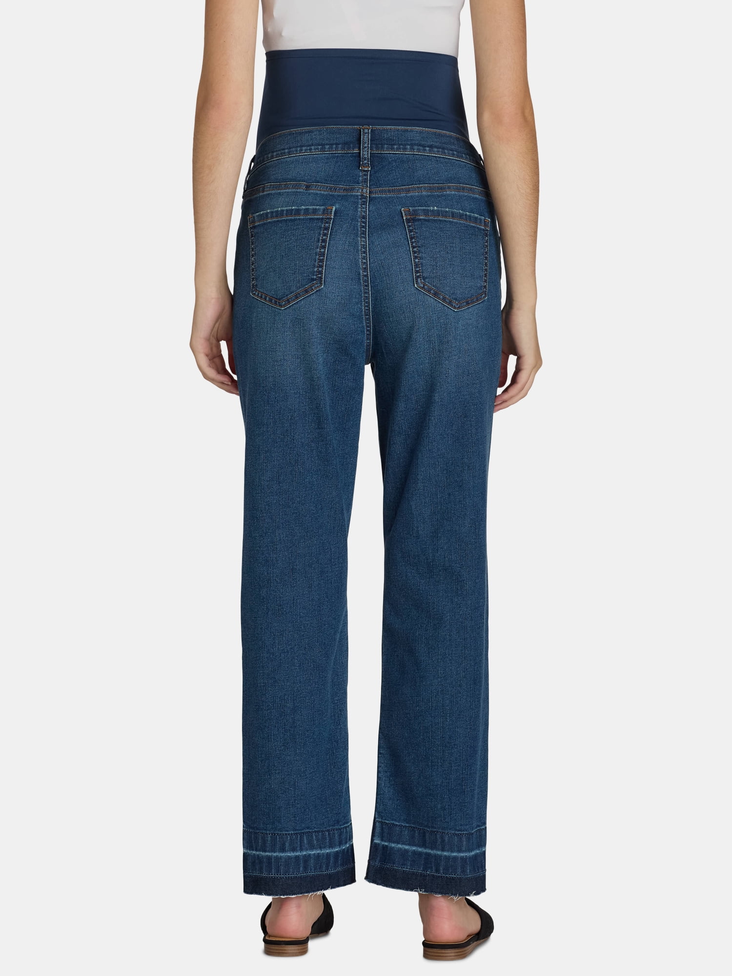 Time and Tru Women's Maternity Straight Leg Jeans, 27" Inseam, Sizes XS-XXL