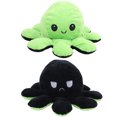 thumbnail image 3 of Pulpo de peluche reversible de doble cara, juguete para bebé (verde y negro, 20 x 10 cm), 3 of 14