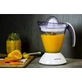 thumbnail image 4 of OVENTE Electric Citrus Juicer Extractor 34 Ounce Pitcher with Manual Pulp Control Cone and Strainer, 25 Watt Power Easy Clean Squeezer for Fresh Lemonade Orange Grapefruit Lime Juice, White JE1034W, 4 of 7
