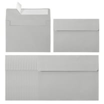 Uxcell 24ack A2 Envelopes, Self Seal Gray Invitation Envelopes for Postcard Wedding Cards