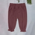 thumbnail image 2 of CPNG Toddler Baby Boys Girls Cotton Linen Breathable Wide Leg Sweatpants Elastic Waist Casual Loose Pants Mosquito-Proof Pants Sports Pants(Wine,6-12 Months), 2 of 6