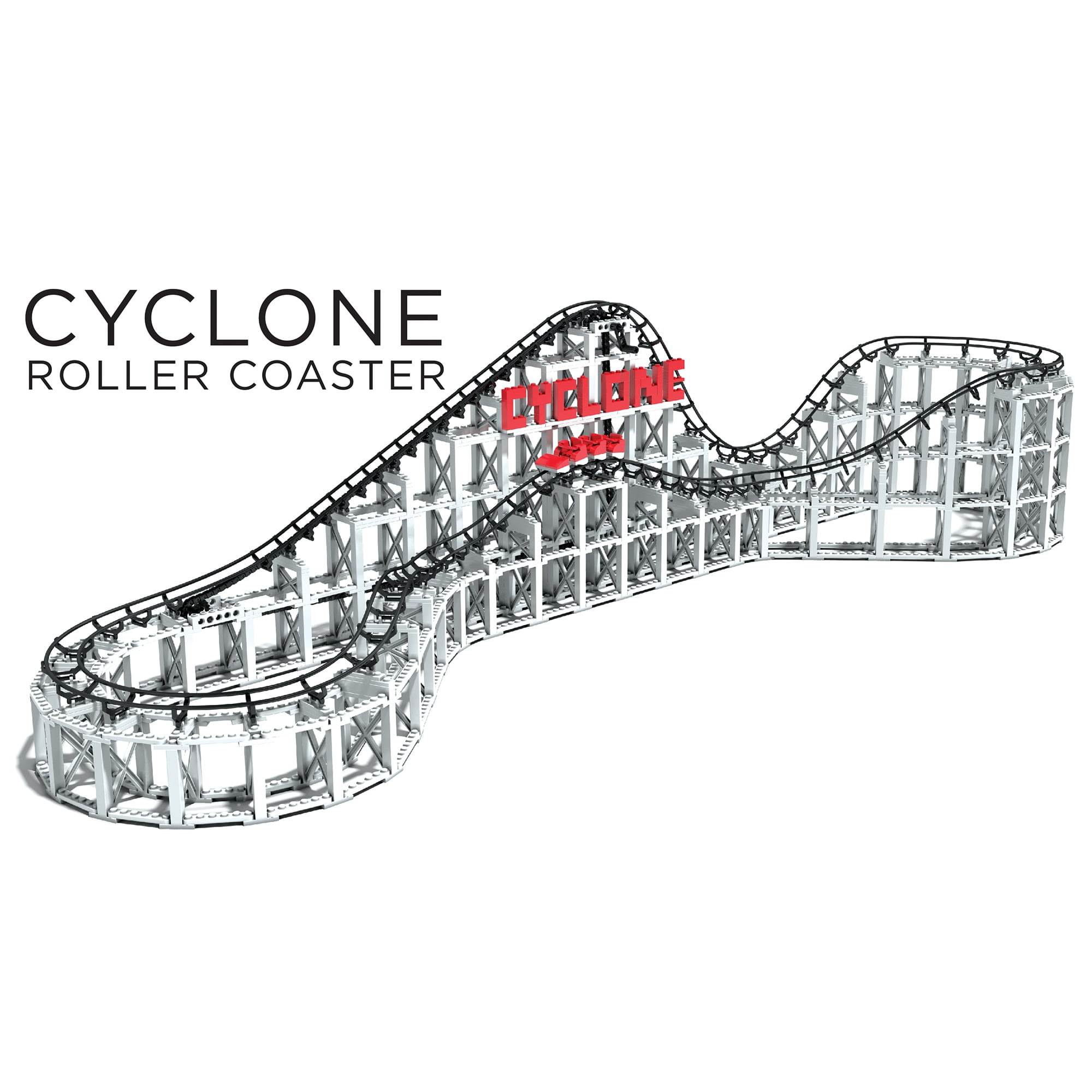 CDX Blocks: Cyclone - 900+ Piece Set, Gravity Roller Coaster, STEM