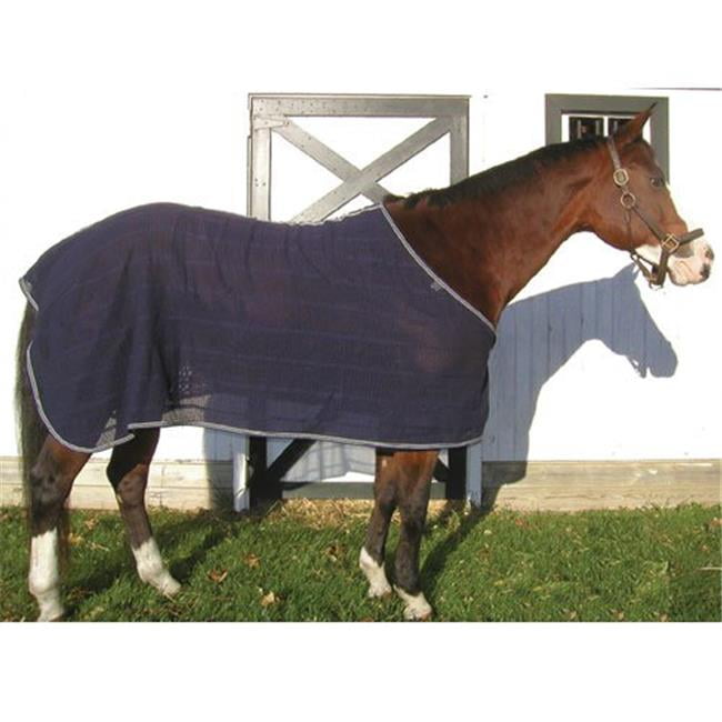 High Spirit Horse Equipment PIKSSNY Irish Knit Anti Sweat Sheet, Navy