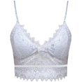thumbnail image 2 of ZOELNIC Spaghetti Strap Women V-Neck Lace Tank Tops Bras, 2 of 4