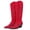 Red, variant on Knee High Cowboy Boots for Women Cowgirl Western Boots Rhinestone Bling Pointed Toe Chunky Heel Pull On Fashion Shoes Tall Boot