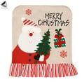 thumbnail image 5 of PULLIMORE 2 Pcs Christmas Chair Back Covers Santa Claus Snowman Dining Seat Slipcovers Festive Home Decor, 5 of 7