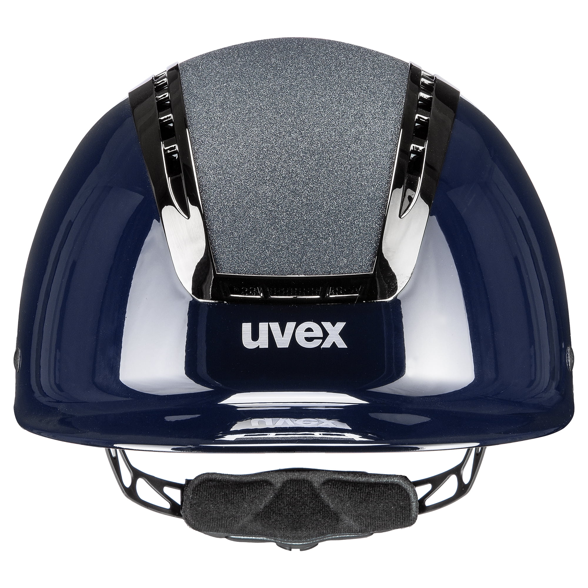 Uvex Suxxeed Blaze Adjustable and Ventilated Equestrian Helmet for Adults, Navy Shine, S-M