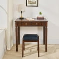 thumbnail image 6 of LEEMTORIG Traditional Solid Wood Writing Desk, Small Secretary Desk with 2 Drawers, Mahogany Desk Cherry Wood Writing Table for Home Office, 31.5" W French Provincial Desk, Cherry Walnut SSZ-D1258, 6 of 8