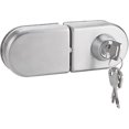 thumbnail image 1 of Cerradura de puerta de acero inoxidable de 10 ~ 12mm, cerradura de seguridad antirrobo, cerradura de puerta corredera de empuje sin marco con llave, 1 of 5
