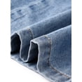thumbnail image 5 of INSPIRE CHIC Denim Dress for Women's Back to School Long Sleeve Button Down A-Line Belted Classic Jean Dresses M Grey Blue, 5 of 6