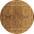 thumbnail image 1 of Ahgly Company Indoor Round Oriental Brown Industrial Area Rugs, 5' Round, 1 of 4