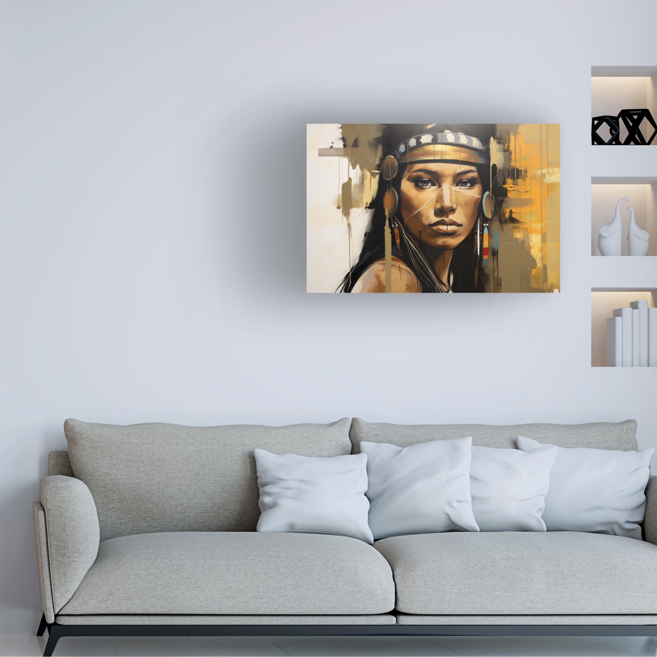 Canvas Wall Art - Ray Heere 'Colorful Model 18' Wall Art for Living Room, Bedroom, or Office Décor by Trademark Fine Art - 24 x 16 Inches