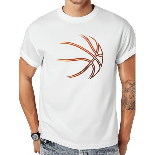 Basketball Graphic Print Men's Creative Top, Casual Short Sleeve Crew Neck T-shirt, Men's Clothing For Summer Outdoor Tee For Adult, Men, Women, Teen, Teenager, Adolescent, Youth