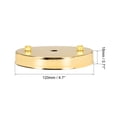 thumbnail image 3 of Uxcell 120mm 4.7inch Light Canopy Kit Ceiling Pendant Plate Gold Tone 2 Pack, 3 of 5