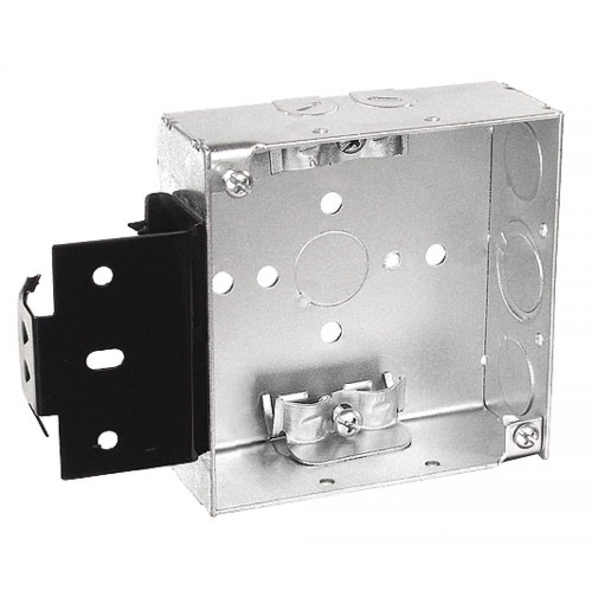 2 Pcs, 4" Square Junction Box w/Metal Stud Bracket, 11/2 In. Deep w