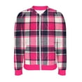 thumbnail image 5 of Perfectbot Women's Trendy Zip Up Bomber Jacket - Casual Plaid with Pockets Fall Winter Outerwear, 5 of 6